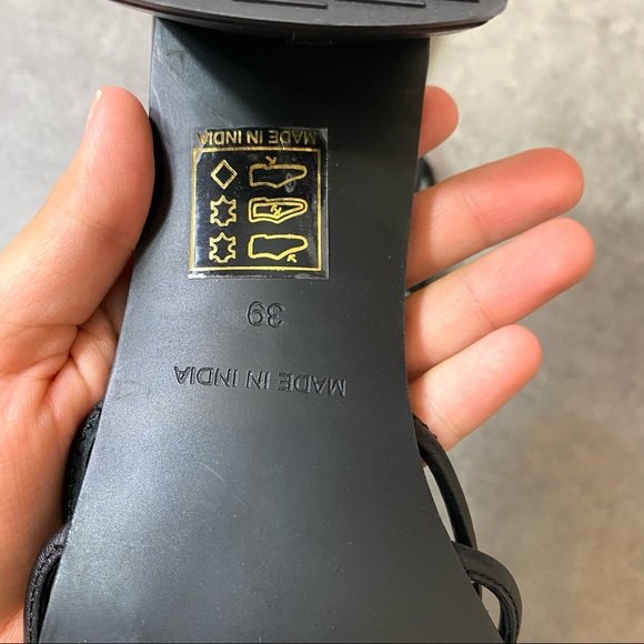 NEW Free People Petra Black Block Heel Sandal - Picture 6 of 8